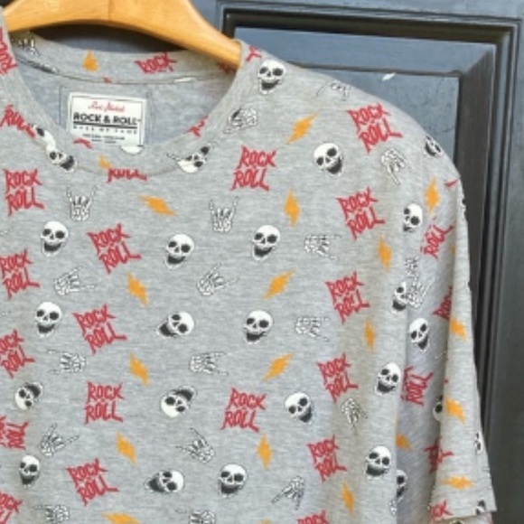 Rock & Roll Hall of Fame Skull Design All-Over T-Shirt by Red Jacket Size XXL - Picture 2 of 9